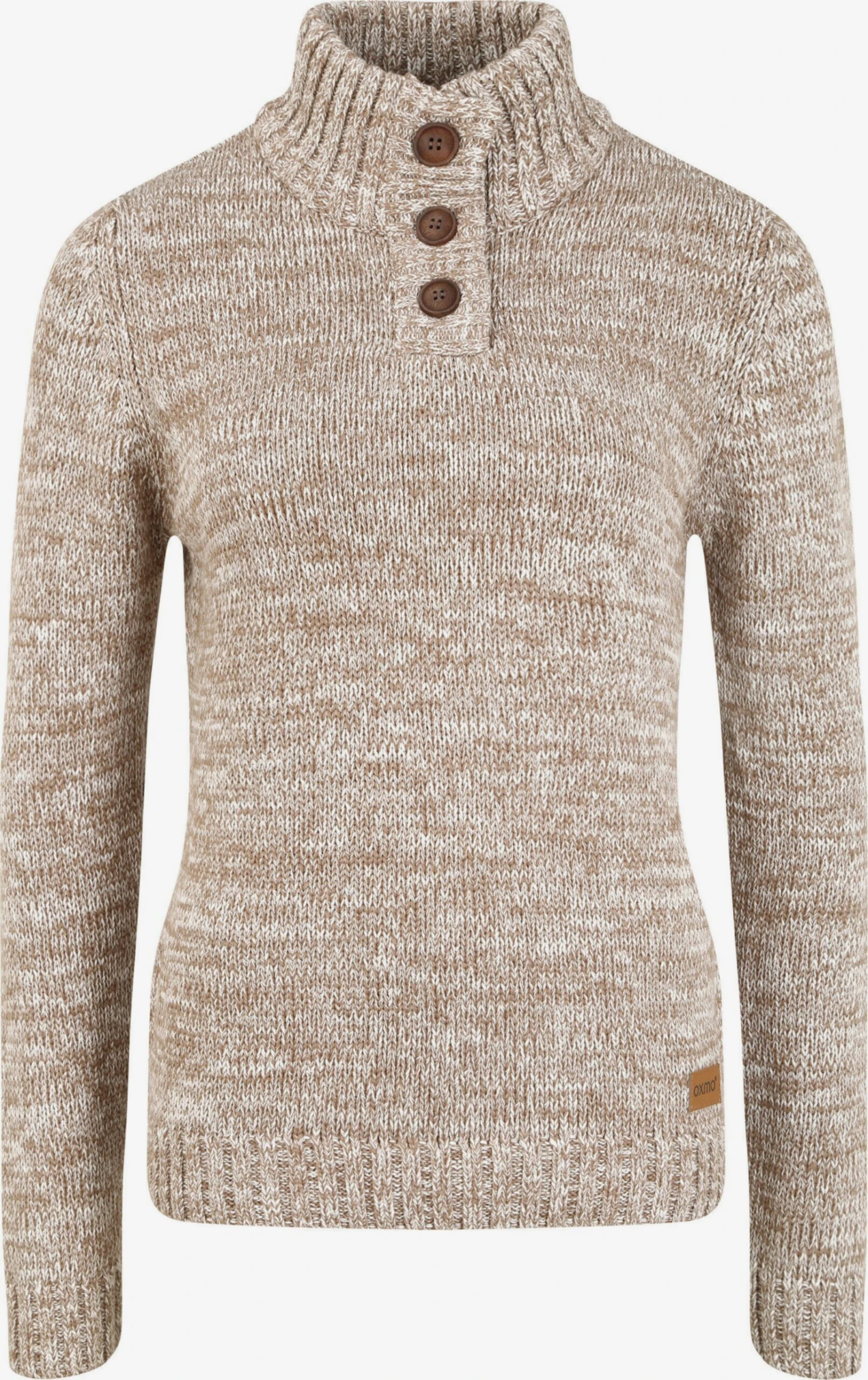 OXMO Rollkragenpullover Strickpullover Philicita Frauen Beige