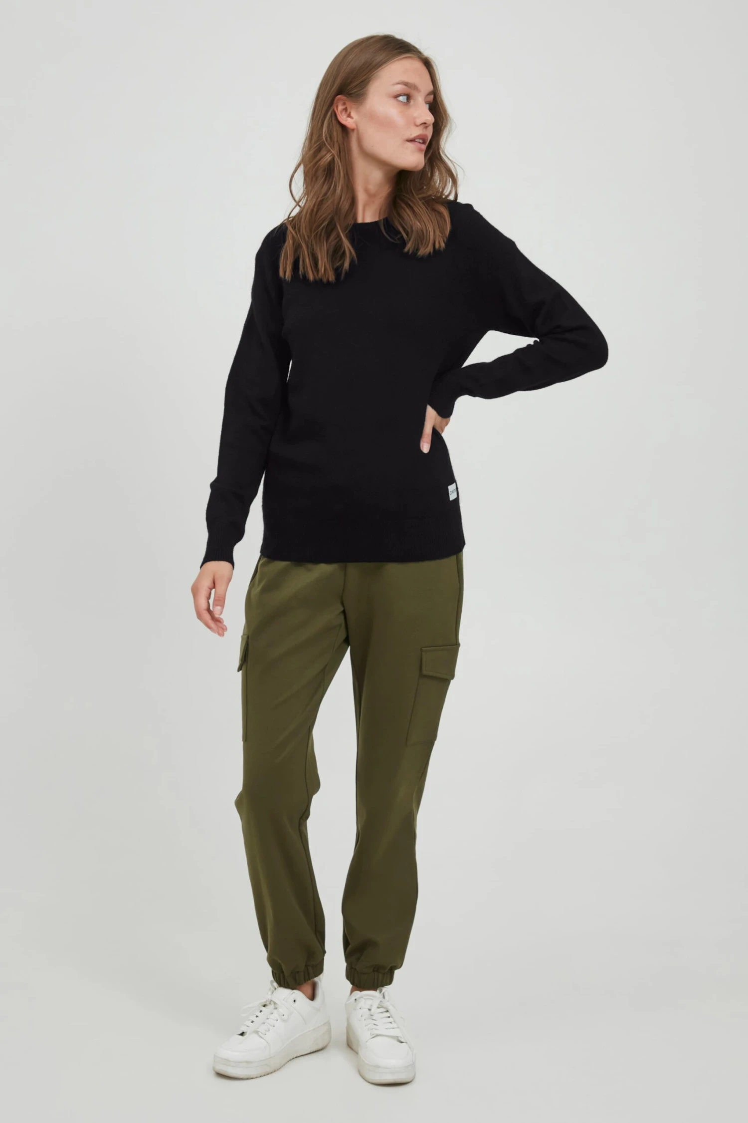 OXMO Pullover Strickpullover MARIA Frauen Schwarz – Bild 3