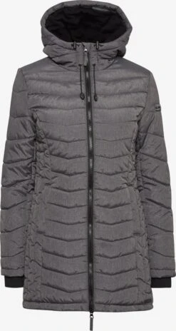 OXMO Winterjacken Steppmantel NELLY Frauen Rauchgrau