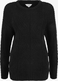 OXMO Feinstrickpullover Pullover Chiara Frauen Schwarz