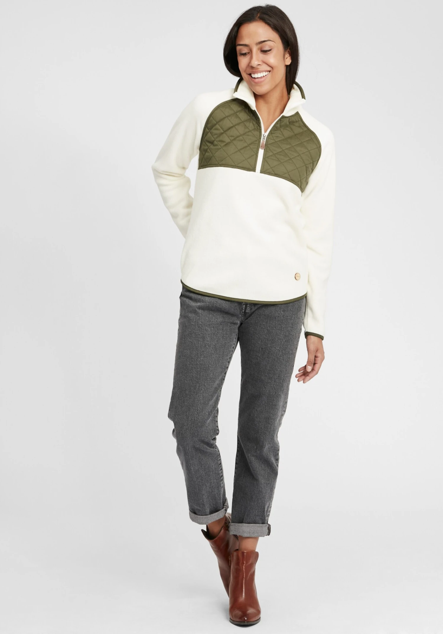 OXMO Übergangsjacken Sweatshirt Malita Frauen Beige – Bild 3