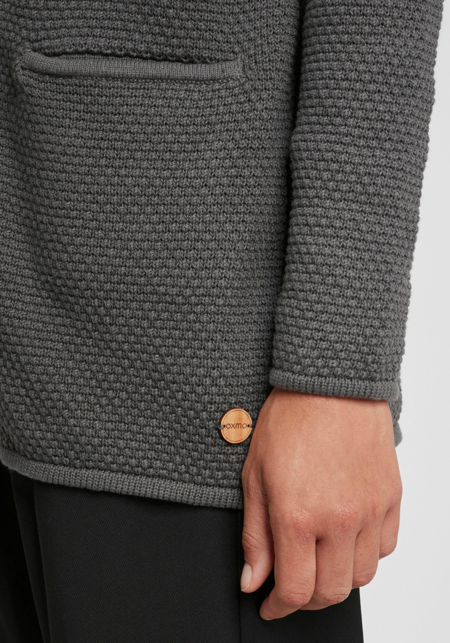 OXMO Strickjacken Strickjacke Hilda Frauen Grau – Bild 6