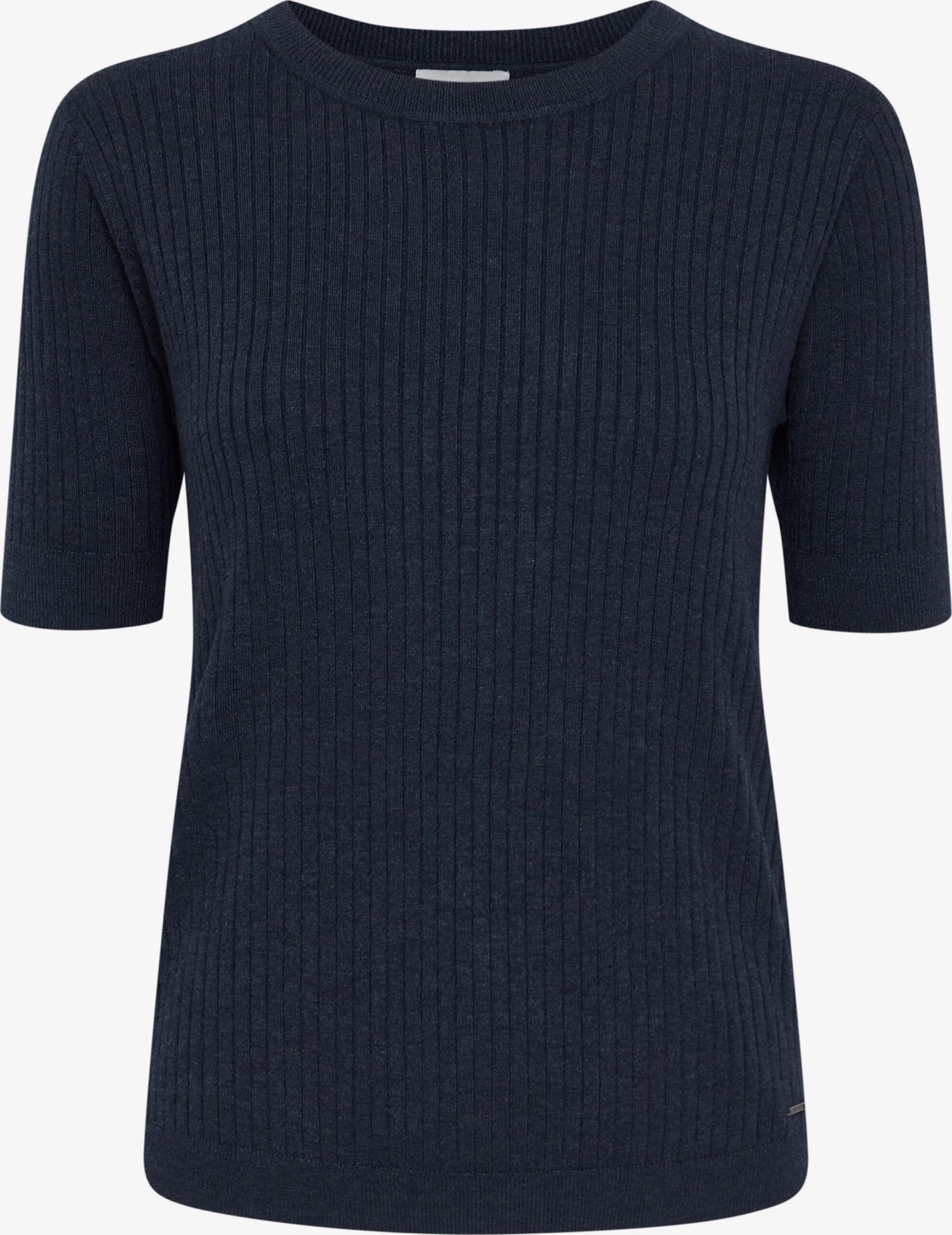 OXMO Pullover Kurzarmpullover Riona Frauen Dunkelblau