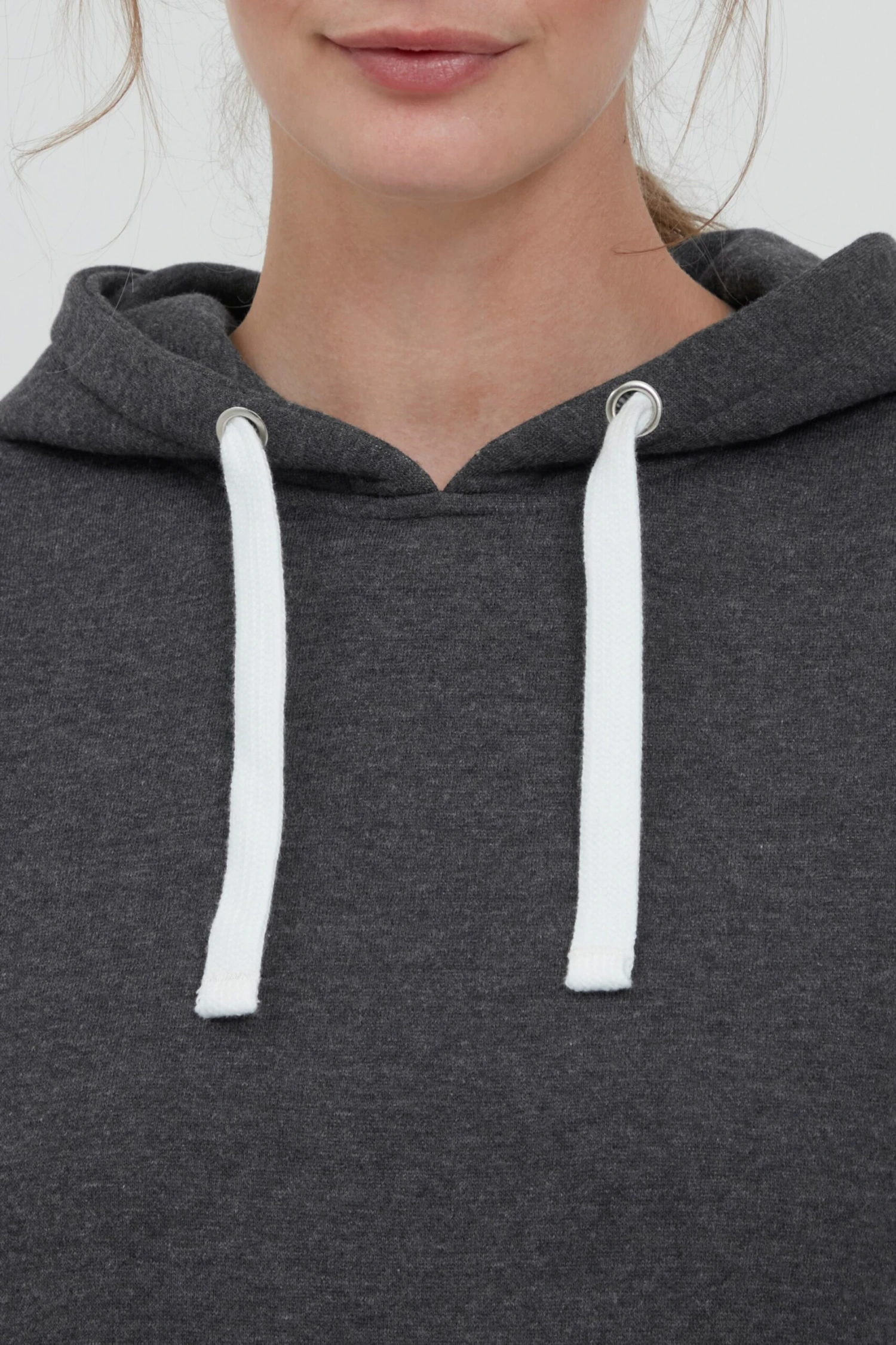 OXMO Kapuzenpullover Hoodie Olive Frauen Dunkelgrau – Bild 5