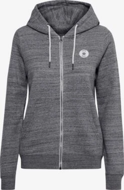 OXMO Sweatjacken Kapuzensweatjacke HELNA Frauen Graumeliert