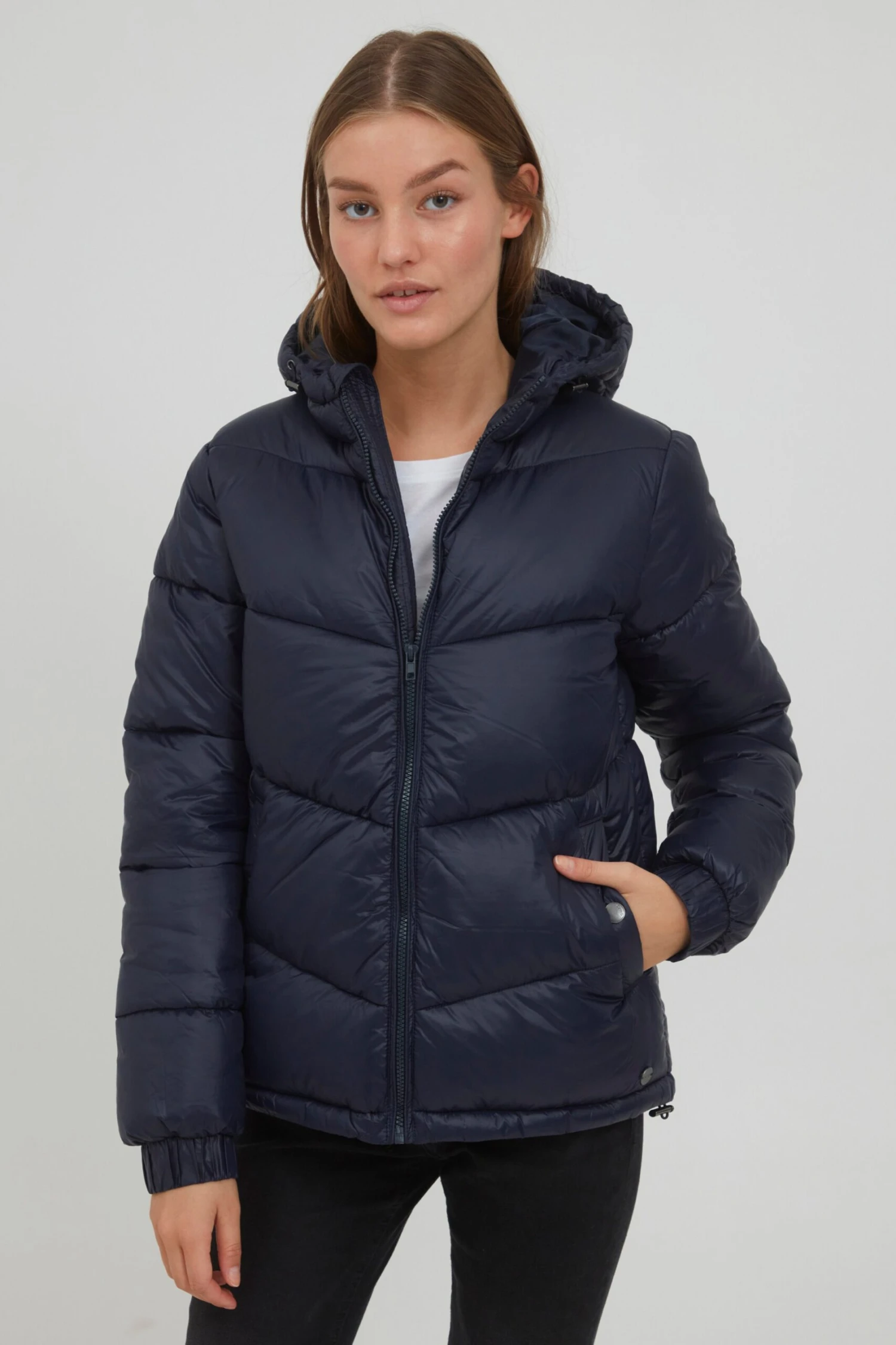 OXMO Winterjacken Steppjacke TABEA Frauen Dunkelblau – Bild 2