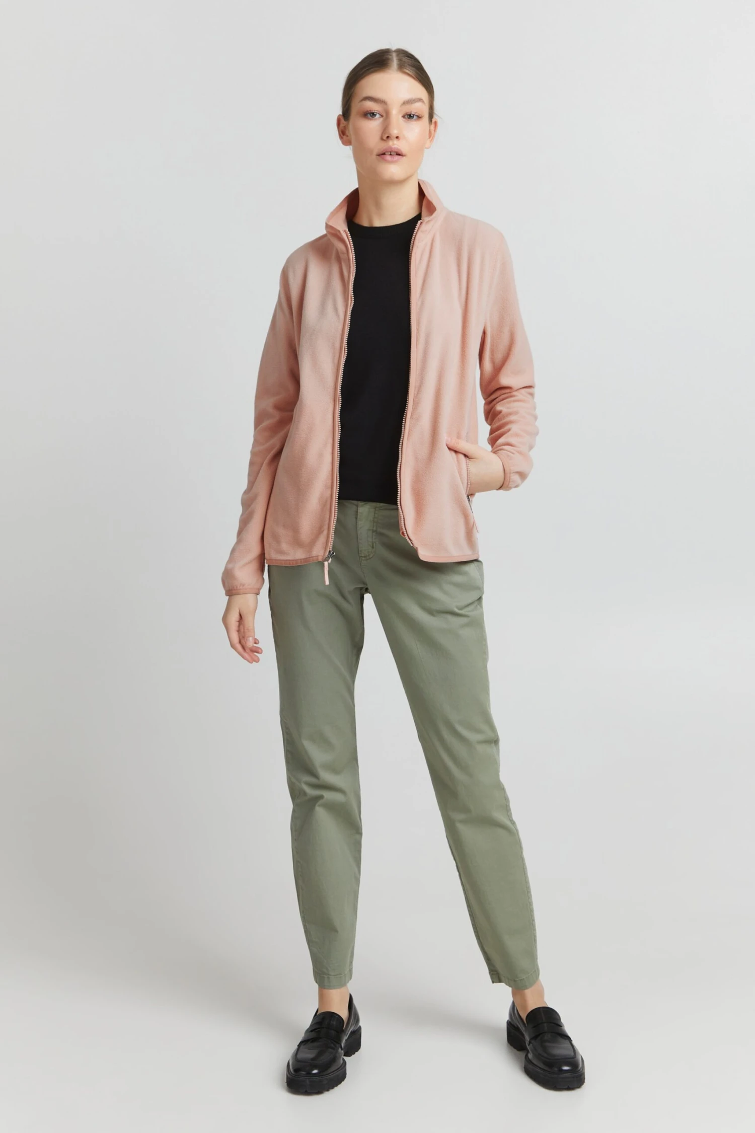 OXMO Outdoorjacken Fleecejacke Rikka Frauen Rosa – Bild 3